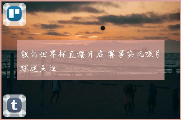 散打世界杯直播开启 赛事实况吸引球迷关注